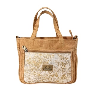 Geanta din pluta cu buzunar frontal White 36391 Ibucork.ro