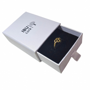 Inel reglabil din argint placat cu aur Honeycomb 27841 Ibucork.ro