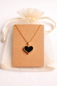 Lantisor auriu Black Heart, 2, ibucork.ro