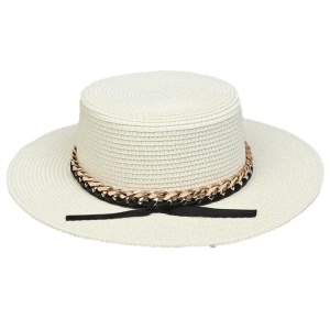 Palarie din rafie Chain Belt 37321 Ibucork.ro