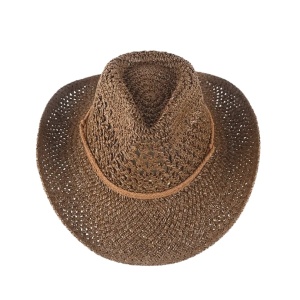 Palarie din rafie tip Cowboy 37331 Ibucork.ro