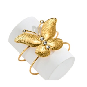 Bratara Bangle placata cu aur Fluture 34252 Ibucork.ro