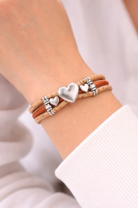 Bratara dubla din pluta Triple Hearts, 3, ibucork.ro