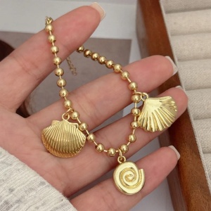 Bratara placata cu aur Summer Shell, 5, ibucork.ro