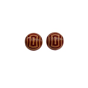 Cercei vintage cu email Brown