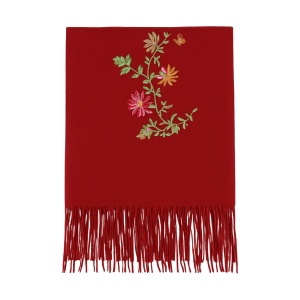 Esarfa casmir brodata rosie, 2, ibucork.ro