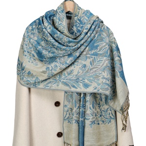 Esarfa casmir jacquard albastru, 1, ibucork.ro