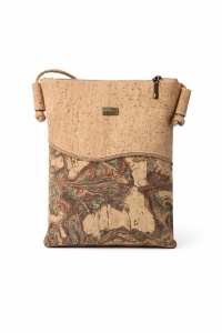 Geanta dama crossbody din pluta Natural Marble