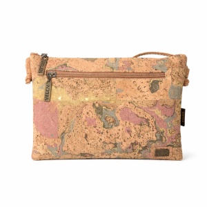 Geanta dama crossbody din pluta Textures Pink, 1, ibucork.ro