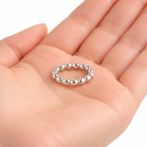 Inel din inox pepite argintii, 3, ibucork.ro