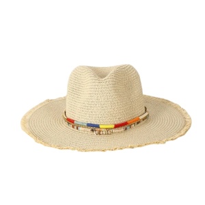 Palarie din rafie Colorful Belts 37262 Ibucork.ro