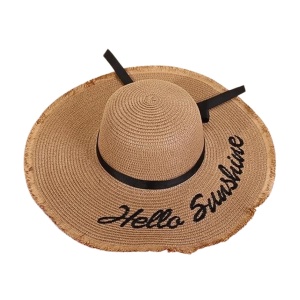 Palarie din rafie Hello Sunshine 28362 Ibucork.ro