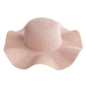 Palarie din rafie Pink