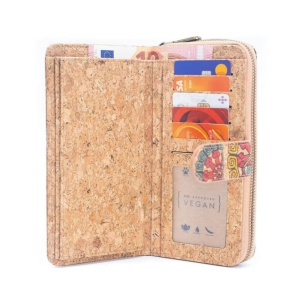 Portofel mare din pluta cu portcard detasabil 35762 Ibucork.ro
