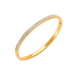 Bratara Bangle placata cu aur cu zirconii