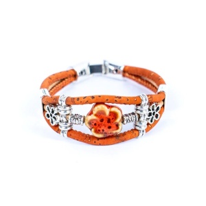 Bratara din pluta Flowers 33183 Ibucork.ro