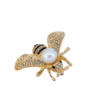 Brosa Albina cu perla 35143 Ibucork.ro