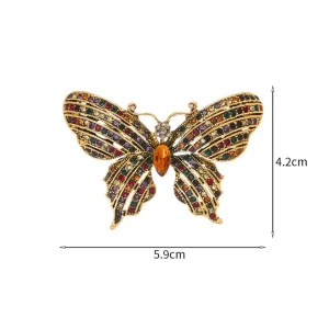 Brosa Fluture cu cristale colorate 34693 Ibucork.ro
