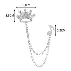 Brosa pentru sacou Silver Crown 36573 Ibucork.ro