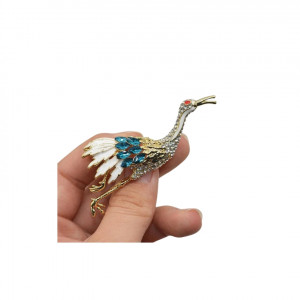 Brosa Pescarus cu cristale colorate 25703 Ibucork.ro