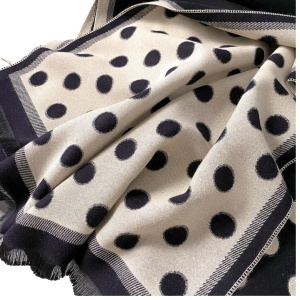 Esarfa casmir buline alb-negru, 2, ibucork.ro