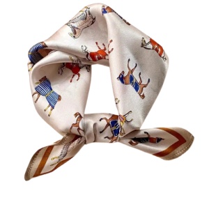 Esarfa din satin Horses, 3, ibucork.ro