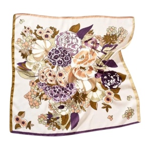 Esarfa patrata Purple Flower,  1, ibucork.ro