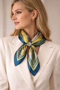 Esarfa satin patrata Spring, 3, ibucork.ro