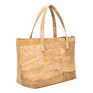 Geanta eleganta din pluta Natural Blue 36033 Ibucork.ro