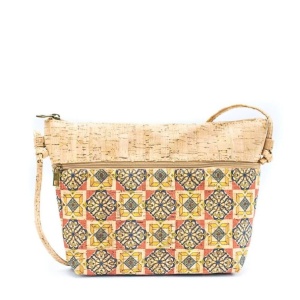 Gentuta crossbody din pluta Squares 36783 Ibucork.ro
