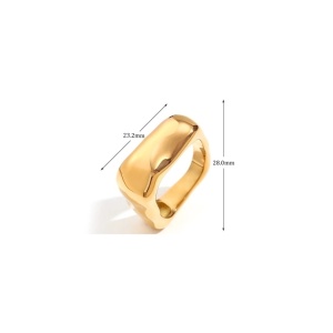 Inel placat cu aur Geometric Gold 34453 Ibucork.ro