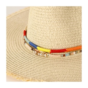 Palarie din rafie Colorful Belts 37263 Ibucork.ro