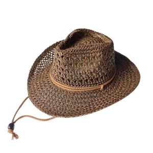 Palarie din rafie tip Cowboy 37333 Ibucork.ro