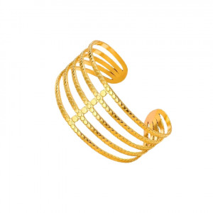 Bratara Bangle placata cu aur 26004 Ibucork.ro