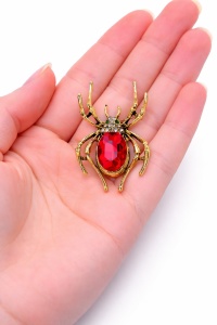 Brosa cu cristale Red Spider, 2, ibucork.ro