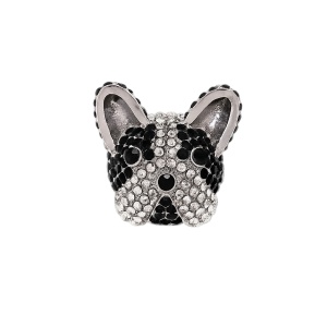 Brosa French Bulldog cu cristale