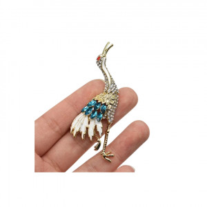 Brosa Pescarus cu cristale colorate 25704 Ibucork.ro
