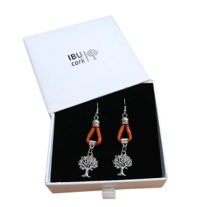 Cercei din pluta Orange Tree, 2, ibucork.ro
