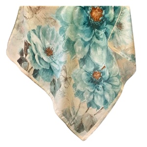Esarfa patrata Blue Flower 35964 Ibucork.ro