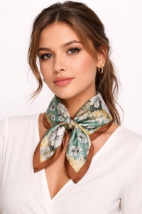 Esarfa patrata din satin florala, 4, ibucork.ro