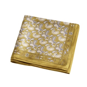 Esarfa satin Paisley mustar, 3, ibucork.ro