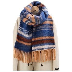 Fular Cashmere albastru 32324 Ibucork.ro