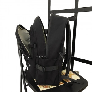Ghiozdan unisex negru cu snur 19874 Ibucork.ro