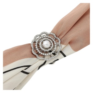 Inel pentru esarfa stil brosa Floare 31214 Ibucork.ro