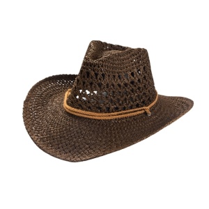 Palarie din rafie tip Cowboy 37334 Ibucork.ro