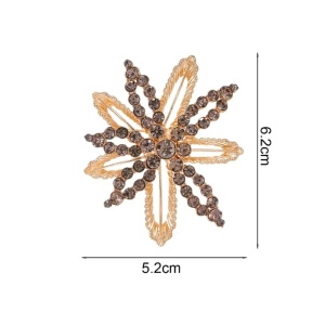 Brosa eleganta Golden Star cu cristale, 5, ibucork.ro