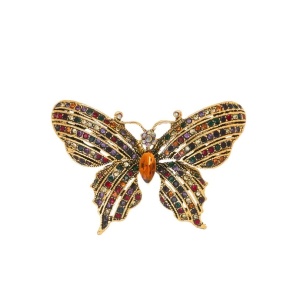 Brosa Fluture cu cristale colorate 34695 Ibucork.ro