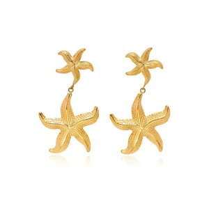 Cercei placati cu aur Stelute de mare 37555 Ibucork.ro