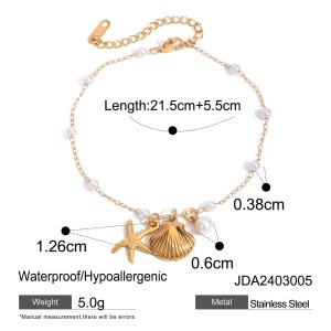 Colier placat cu aur Summer Pearls, 7, ibucork.ro