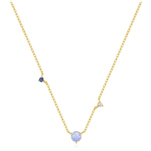 Colier reglabil din argint Opal 34975 Ibucork.ro